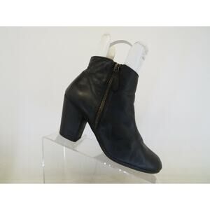 BP Womens Black Leather Zip Ankle Fashion Boots Booties Size 9.5 M